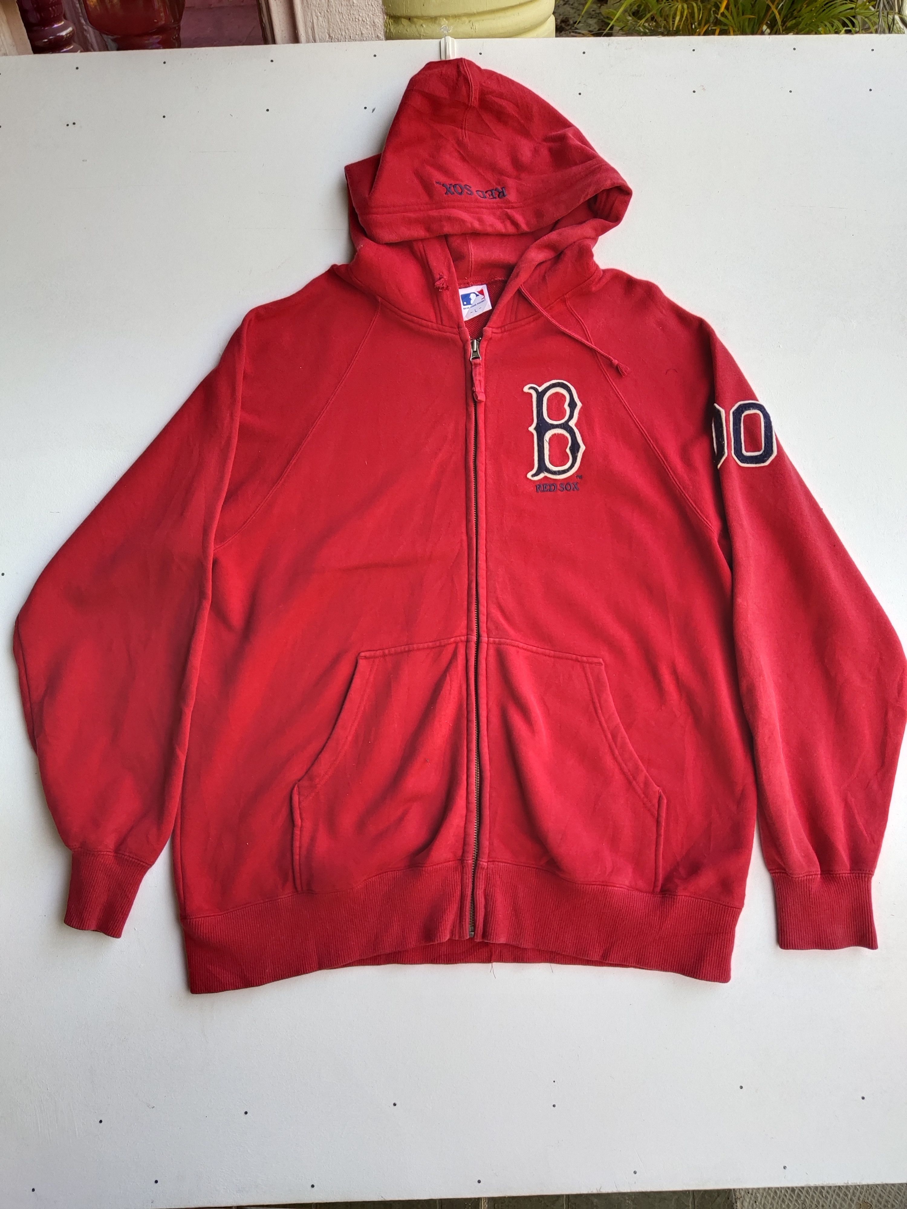Mlb Major League Baseball B Red Sox Zipper Sweater Hoodie