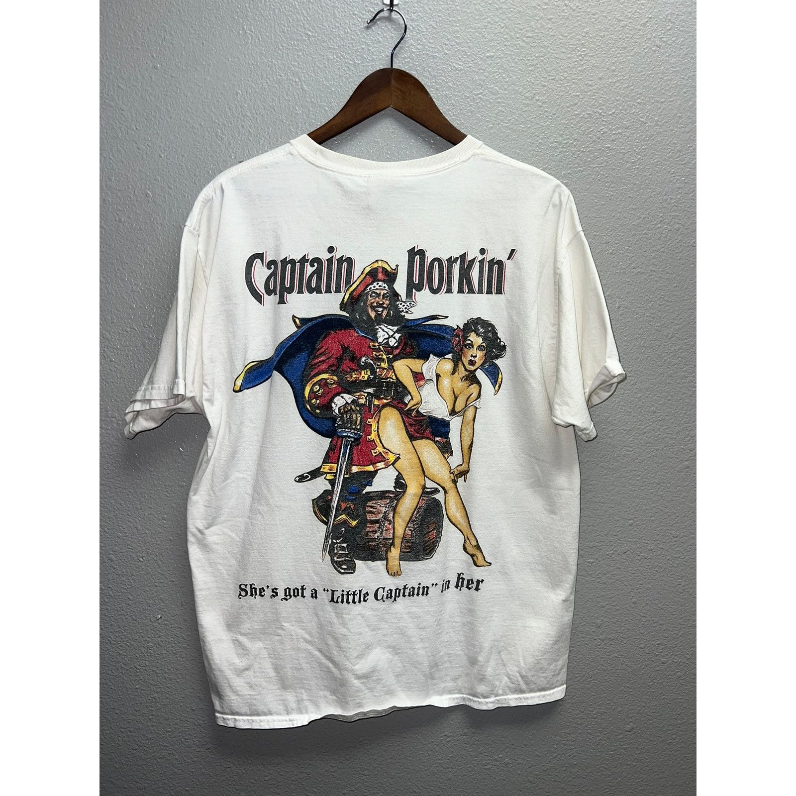 Vintage Captain Porkin Shirt Little Captain In Her Tee Large Hoodie, Sweatshirt | FlexRushtees.com