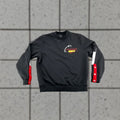 Vintage Boohoomans Sweatshirt Men Medium Black Pullover Racing Long Sleeve Casual Season Fal