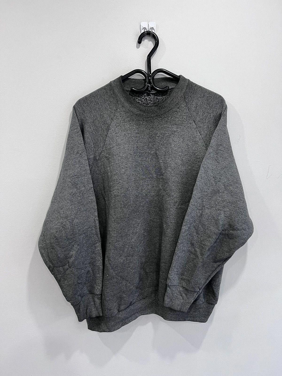 Vintage 90s Sun Faded Blank Sweater Sweatshirt Grey T-Shirts, Hoodie | FlexRushtees.com