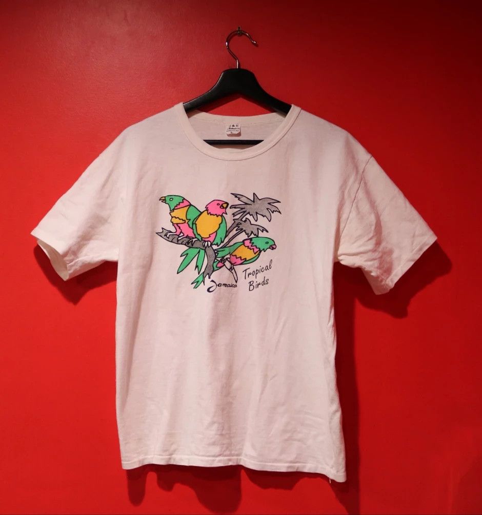 Vintage 1980s Tropical Bird Jamaica Shirt
