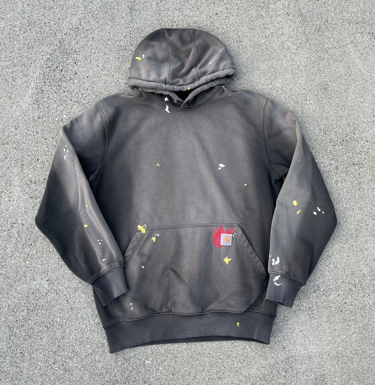 Wip Custom Carhartt Hoodie Sun Fade Distressed Rain Defender