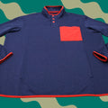 Vintage Duluth River Falls Snap Mock Sweatshirt Mens Large Blue Red Relaxed Fit L S T-Shirts, Hoodie | FlexRushtees.com
