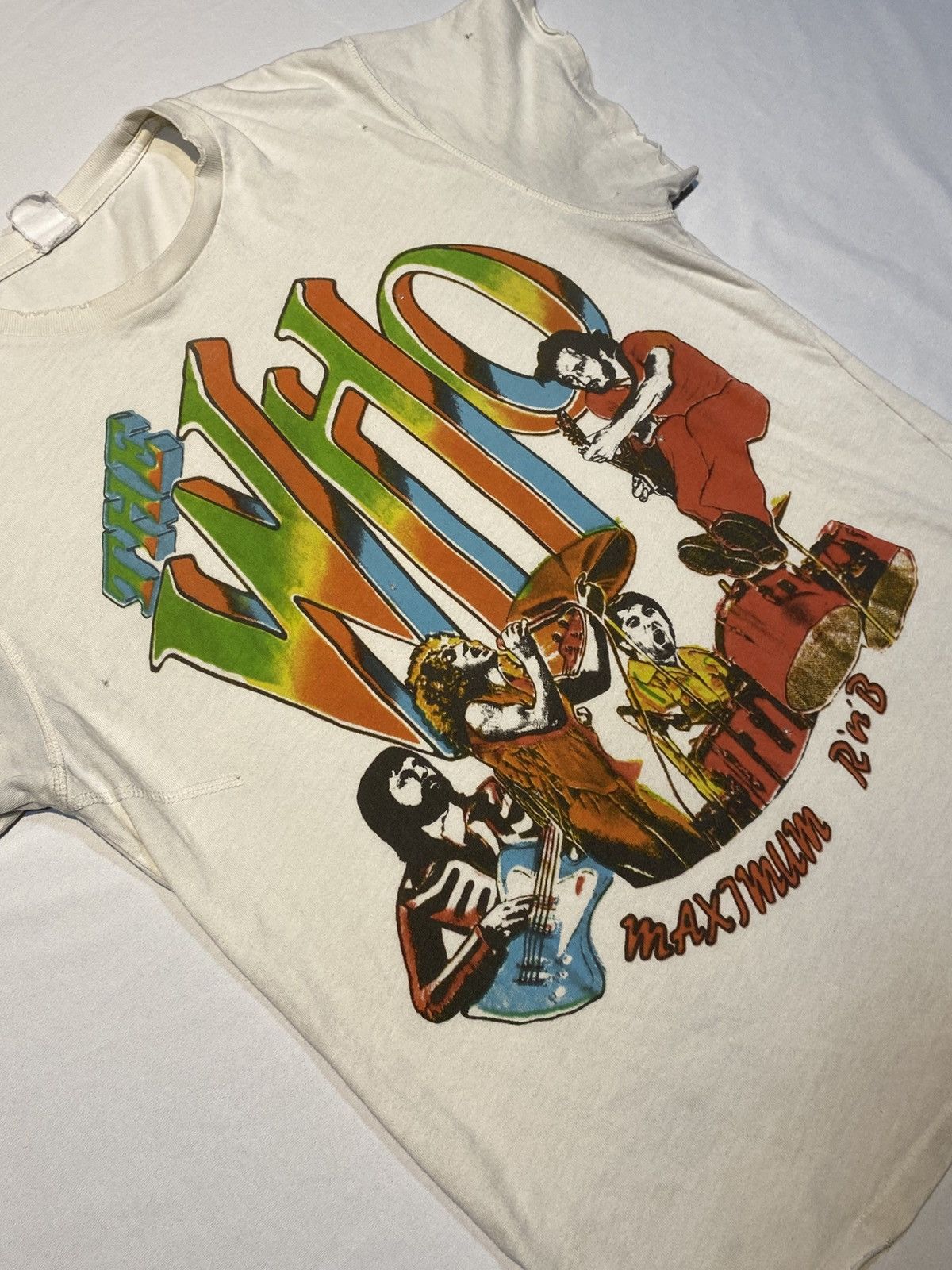 Band Tees Vintage Thrashed The Who Graphic Tshirt Hoodie, Sweatshirt | FlexRushtees.com
