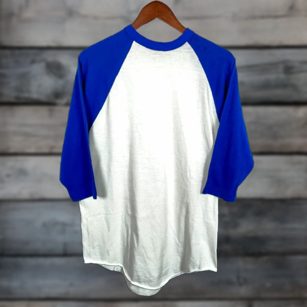 Russell Athletic Vintage Yes Russell Athletic 70s Baseball T Shirt Adult Medium White Blue Single St