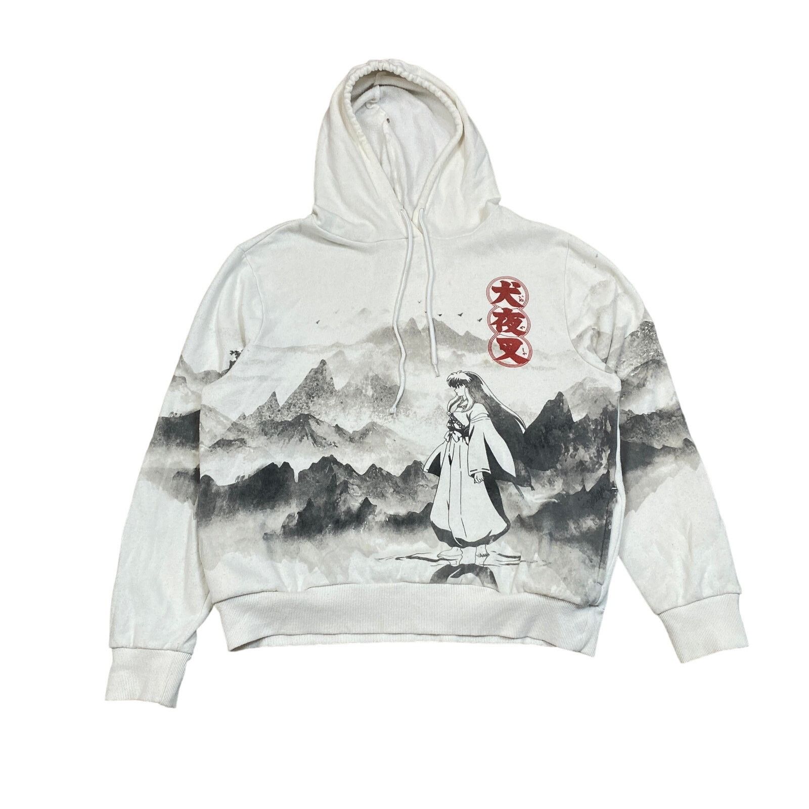 Brand Inuyasha Japanese Print Aop Boxy Hoodie 2009 Small Anime