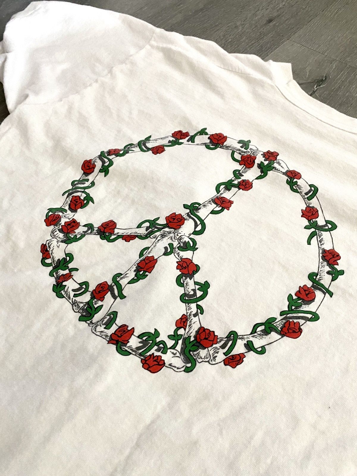 Vintage Grateful Dead Peace Sign Roses Tee Hoodie, Sweatshirt | AU16VibeMintTees.com