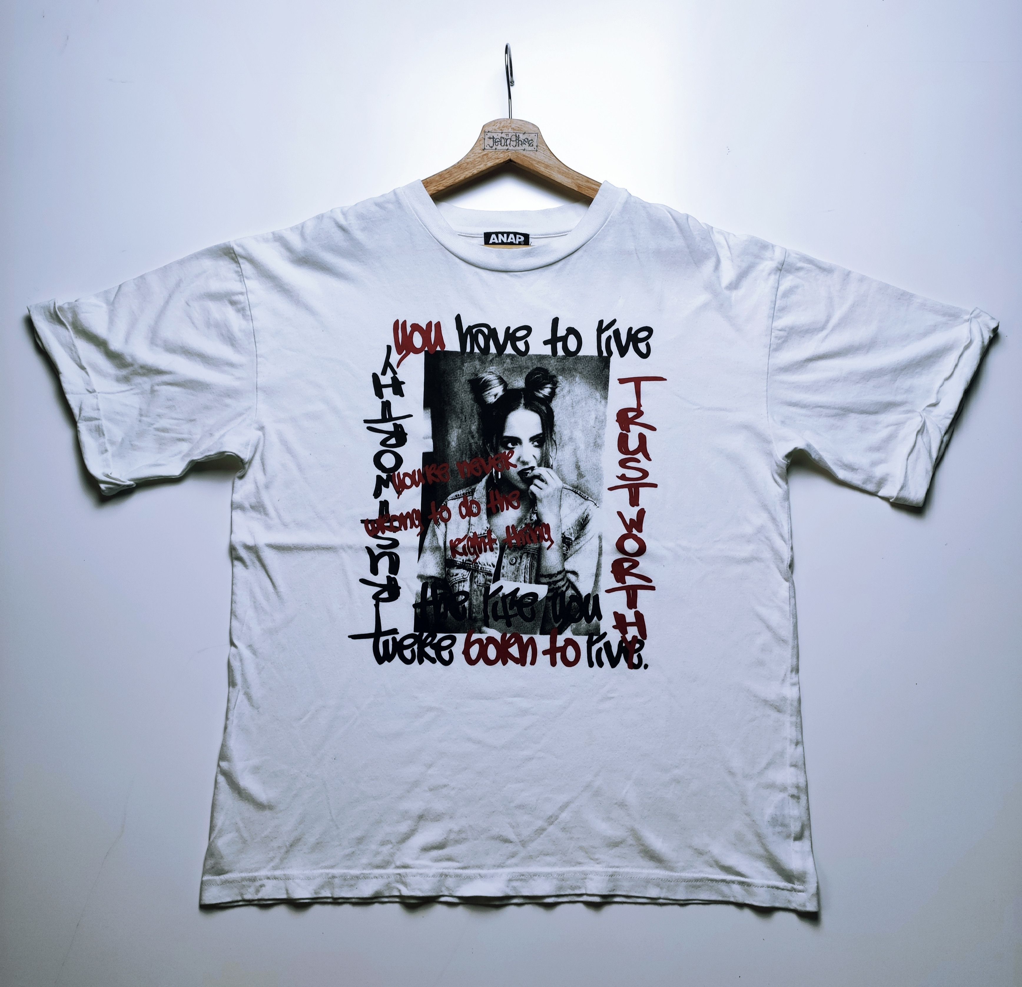 Japanese Brand Anap Photo Print Quotes T Shirt Skatewear Hipster Style Hoodie, Sweatshirt | FlexRushtees.com
