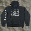 Adidas Men S Black Pullover Hoodie Sweater Knit Logo All Seasons Fall Winter Sweatshirt Mediu