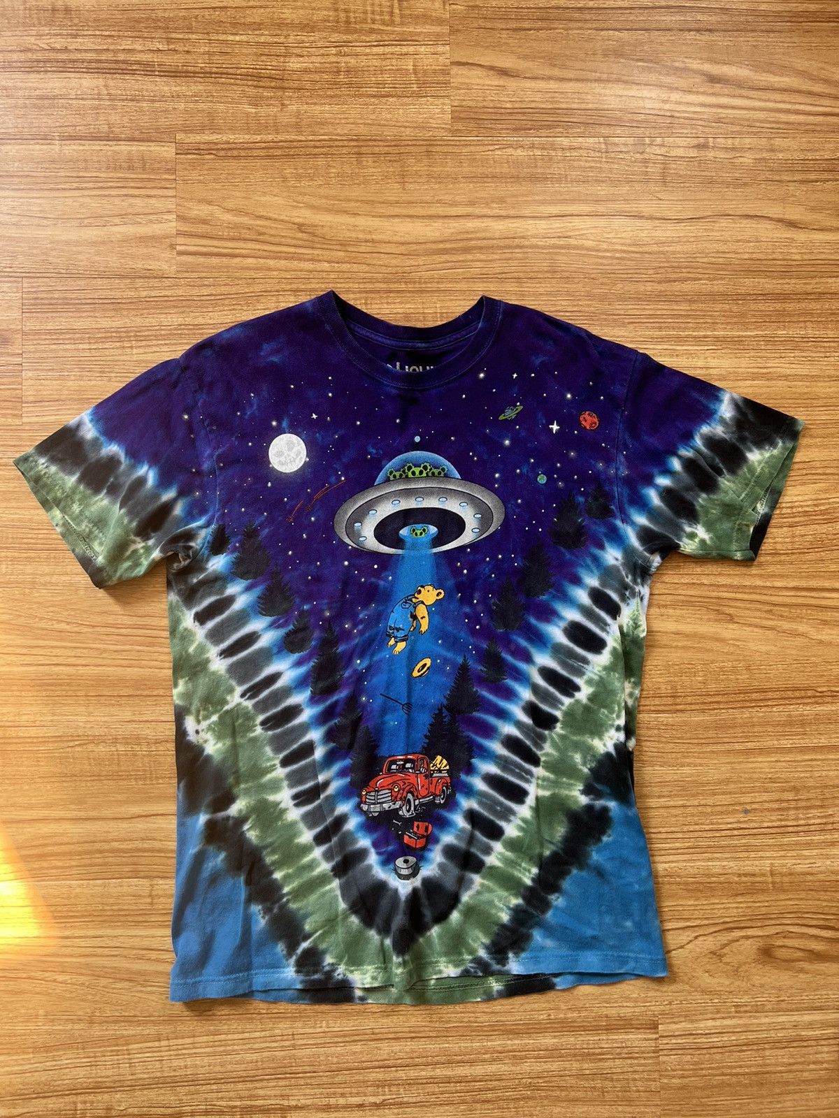 Blue Liquid Blue Space Bear Tee