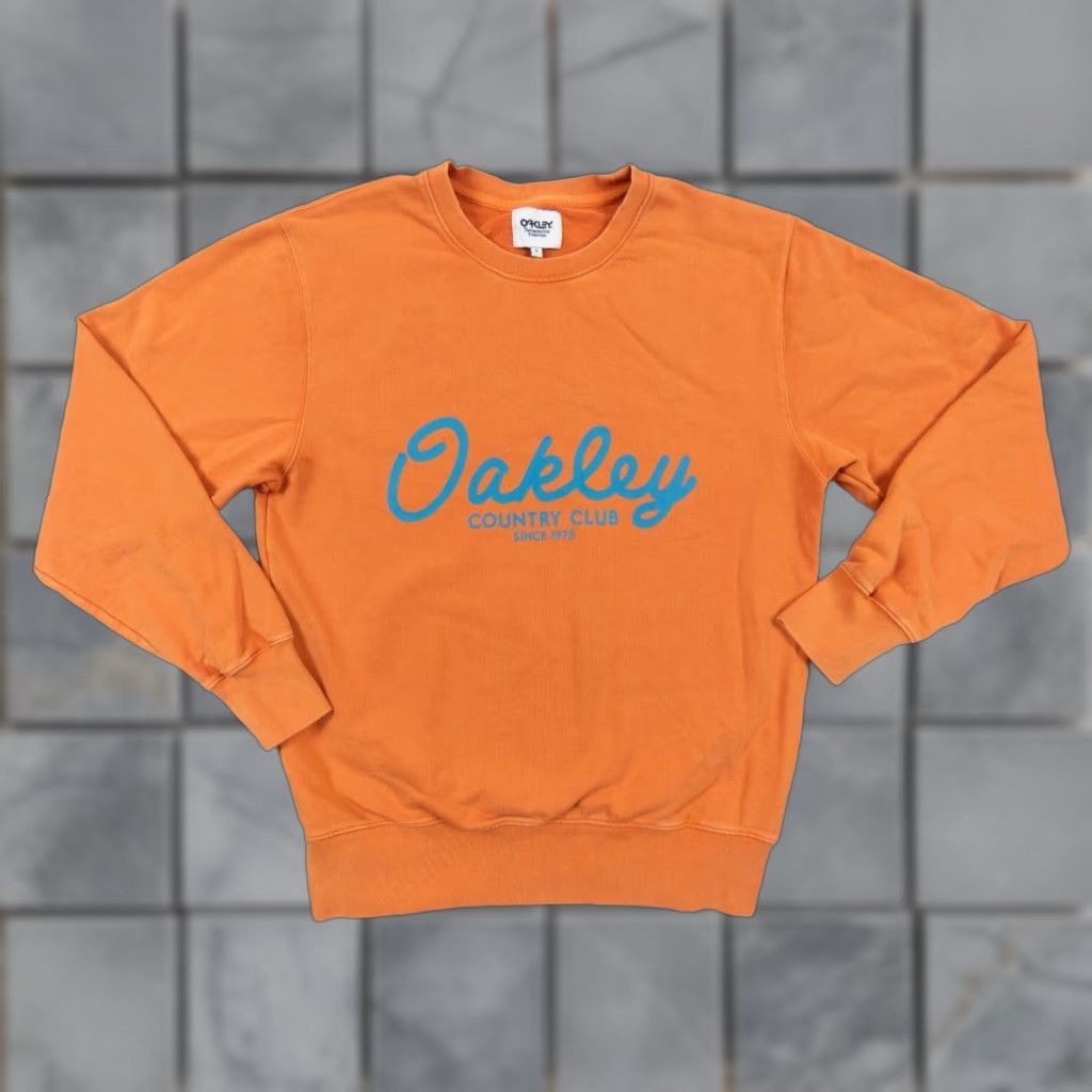 Oakley Men S Sweatshirt Crew Neck Pullover Orange Small Regular Fit Winter Fall Crewneck 100 T-Shirts, Hoodie