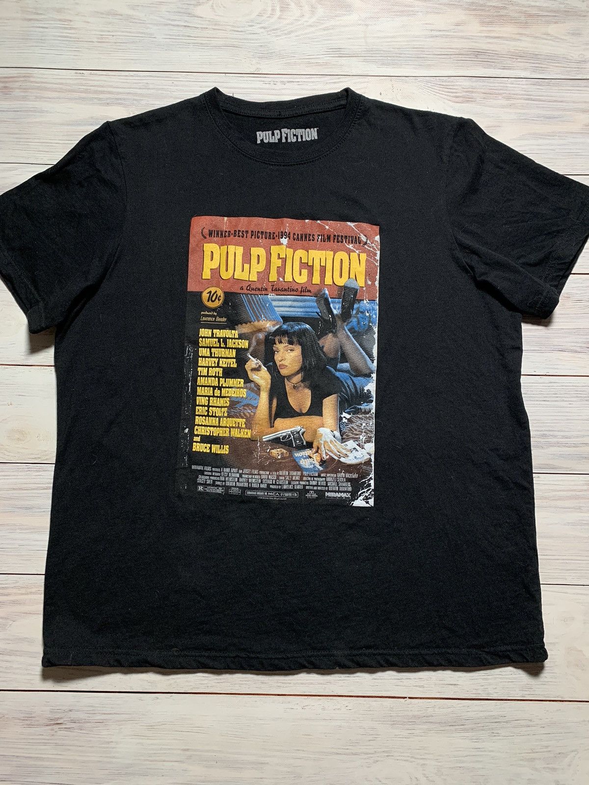 Japanese Brand Pulp Fiction Vintage Film Merch Big Central Logo