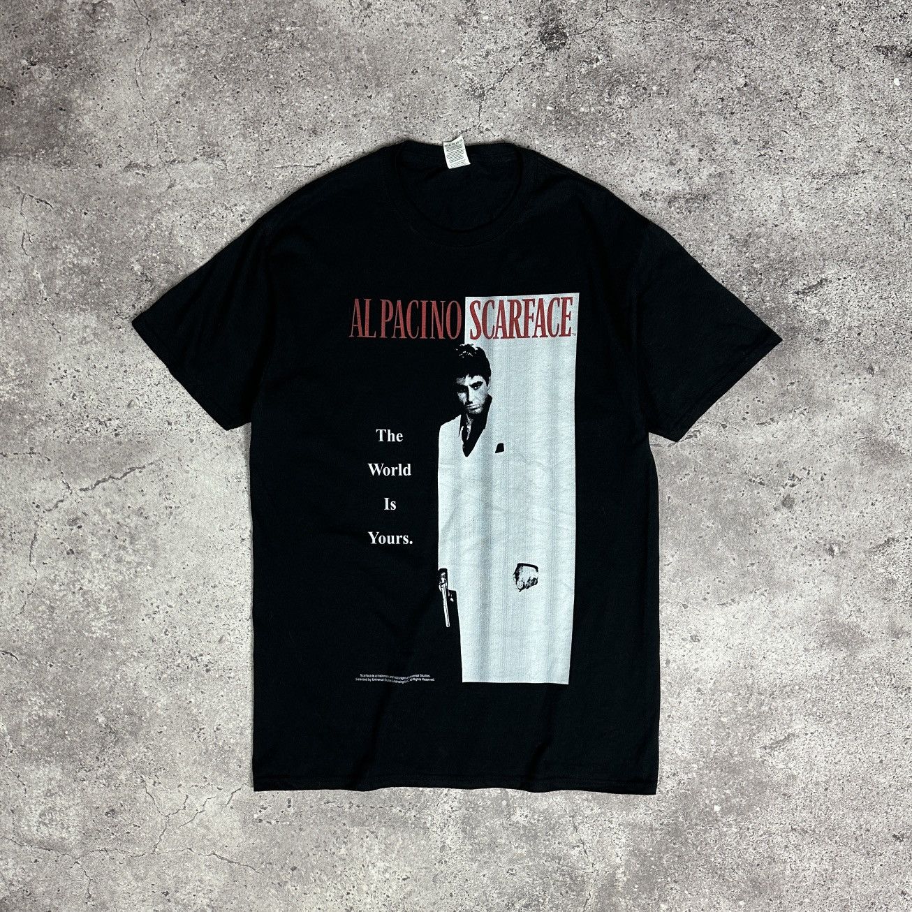 Vintage Y2k Alpacino Scarface The World Is Yours Tee Movie Hoodie, Sweatshirt | FlexRushtees.com