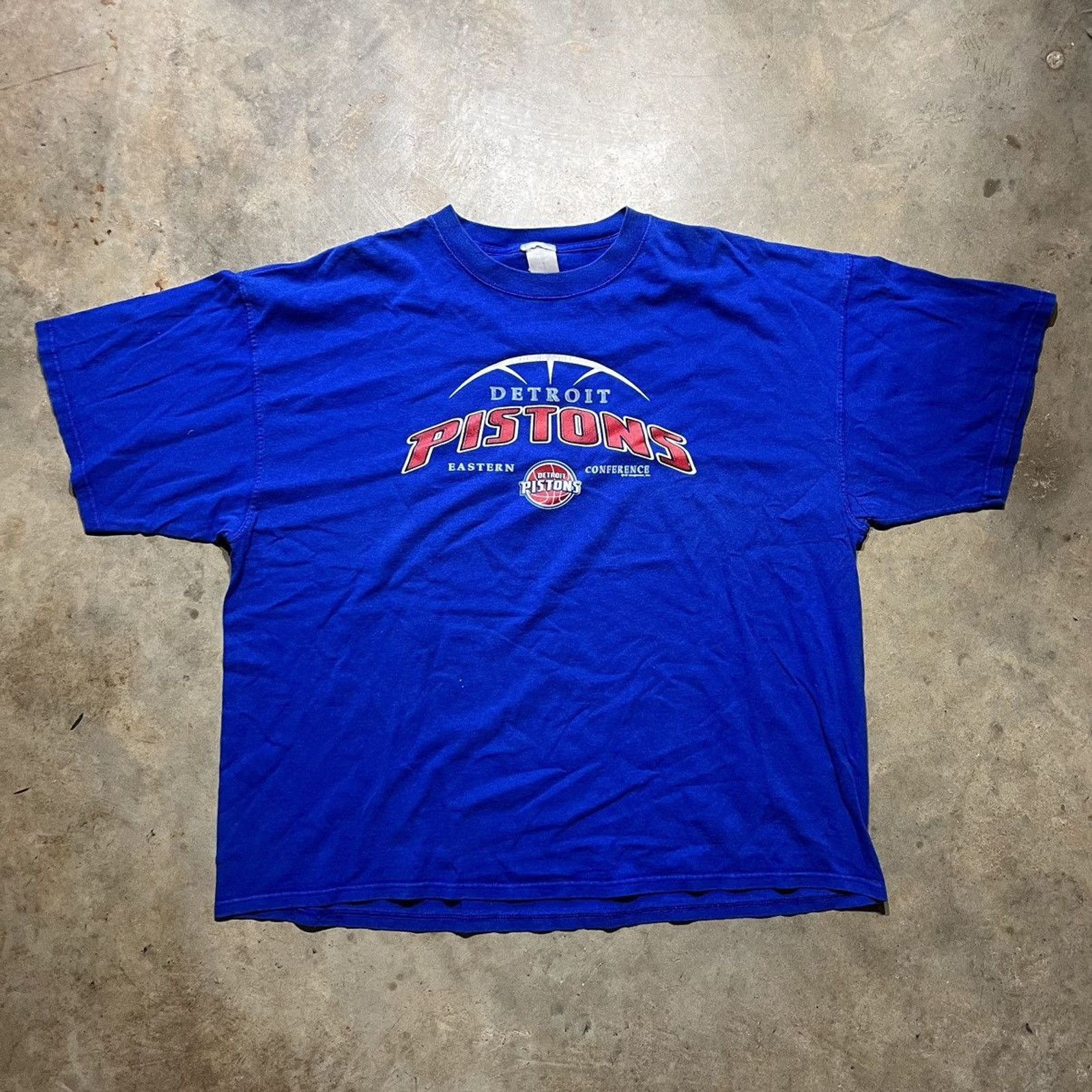 Vintage 90s Detroit Pistons Nba Blue Boxy T Shirt Hoodie, Sweatshirt | FlexRushtees.com