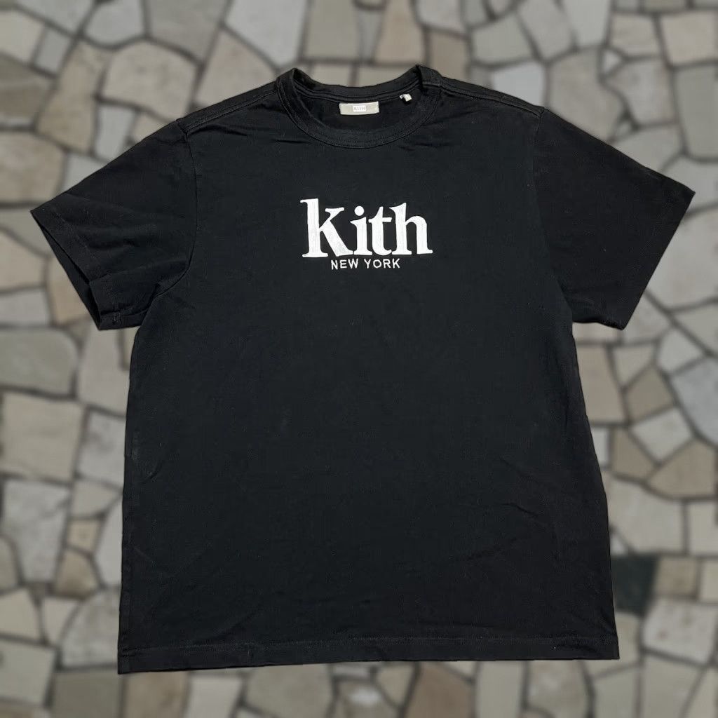 Kith New York T Shirt Embroidered Medium Men Black Short Sleeve M Hoodie, Sweatshirt | FlexRushtees.com