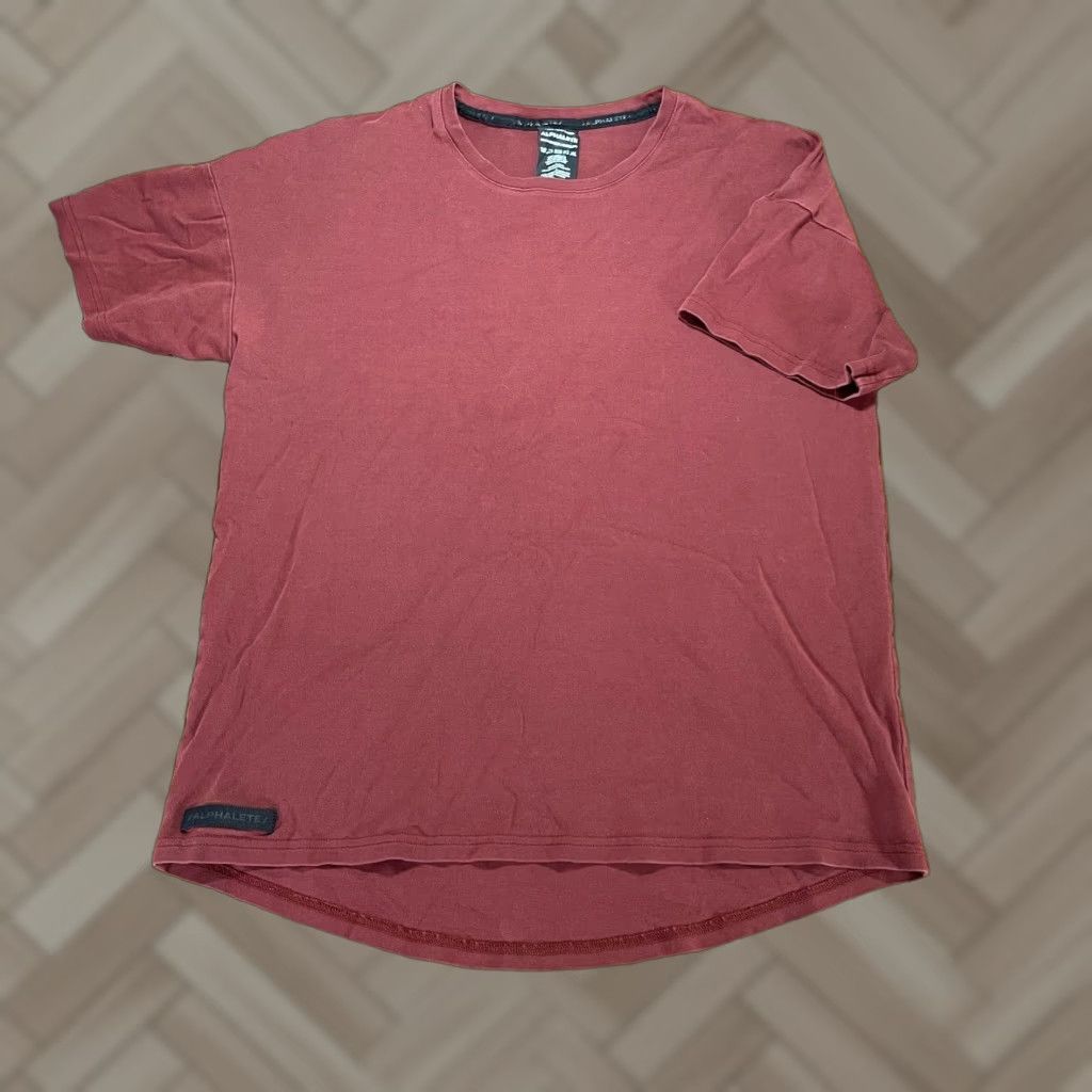 Vintage Alphalete Shirt Mens Medium Red Tee Casual Workout Gym Shirt