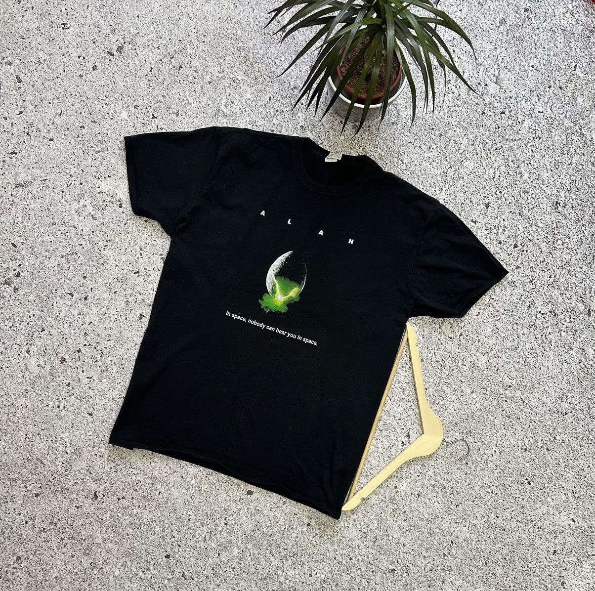 Japanese Brand Alan In Space Nobody Can Hear You In Space Alien T Shirt Y2k
