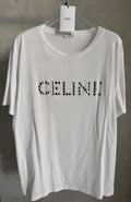 Celine By Hedi Slimane Studded Logo T Shirt Hoodie, Sweatshirt | FlexRushtees.com