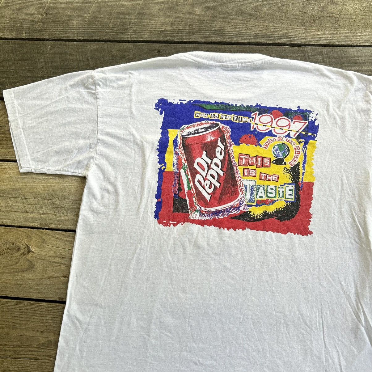 Vintage 1997 Dr Pepper Soda Pop Snack Food Promo T Shirt Hoodie, Sweatshirt | FlexRushtees.com