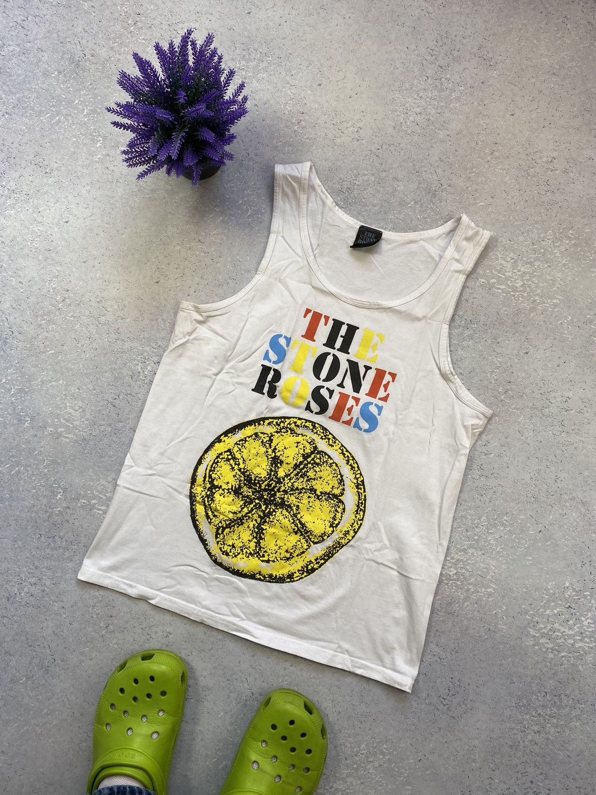 Band Tees The Stone Roses Men S White Sleeveless Size Medium Hoodie, Sweatshirt | AU16VibeMintTees.com