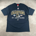 Vintage 2001 Reebok St Louis Rams Nfc Champions Men S Large T Shirt Hoodie, Sweatshirt | FlexRushtees.com