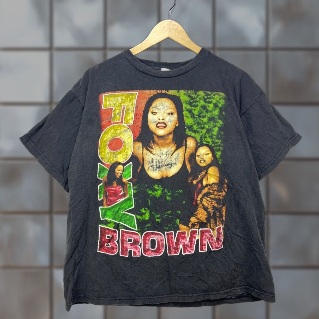 Nasa Vintage Foxy Brown Rap T Shirt Men S Xl Black 90s Bay Club Nas Az Dre The Firm