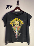 Band Tees Guns And Roses Thrashed Bleached Cut Sleeve Hoodie, Sweatshirt | FlexRushtees.com