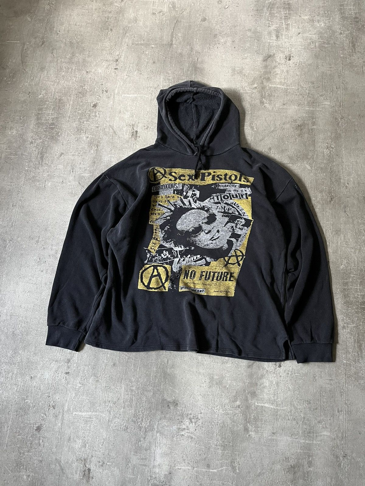 Vintage Sex Pistols No Future 90s Black Hoodie T-Shirts, Sweatshirt | FlexRushtees.com
