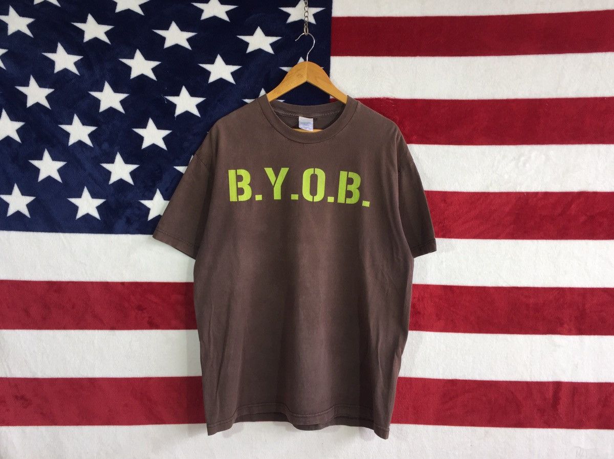 Vintage 90s System Of A Down Byob Brown T Shirt Hoodie, Sweatshirt | FlexRushtees.com