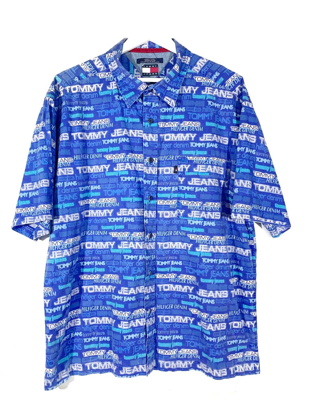 Hilfiger Tommy Hilfiger Vintage Rare Shirt Monogram Matrix Style Xl