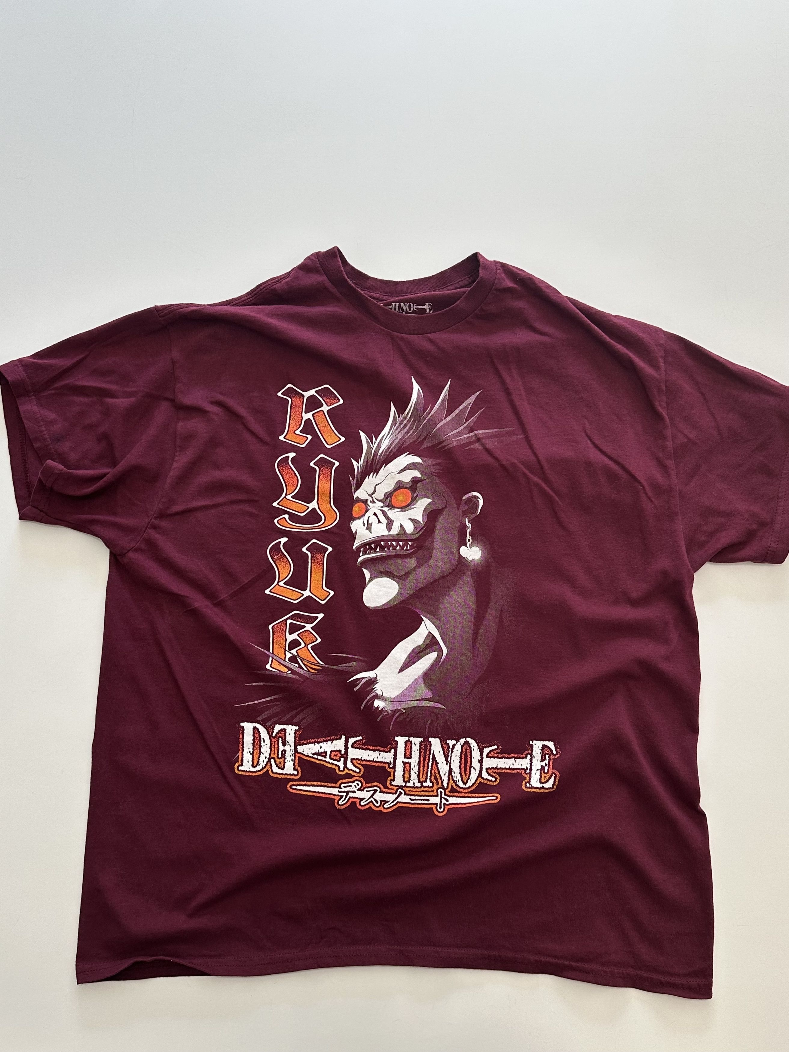 Other Death Note Anime Maroon Graphic T Shirt Xl Streetwear