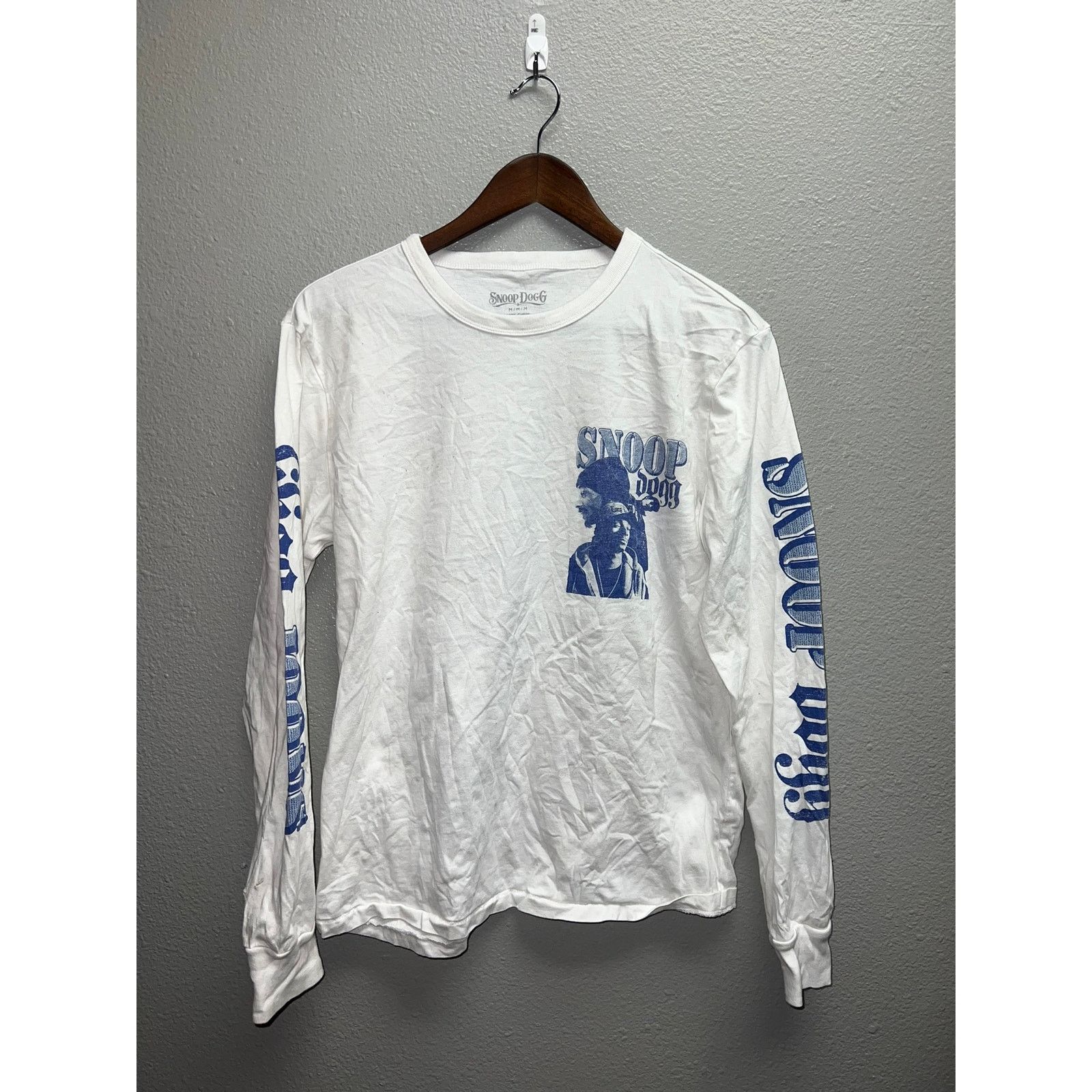 Dogg Snoop Dogg White Rap Rapper Musician Long Sleeve Shirt Tee M Hoodie, Sweatshirt | AU16VibeMintTees.com