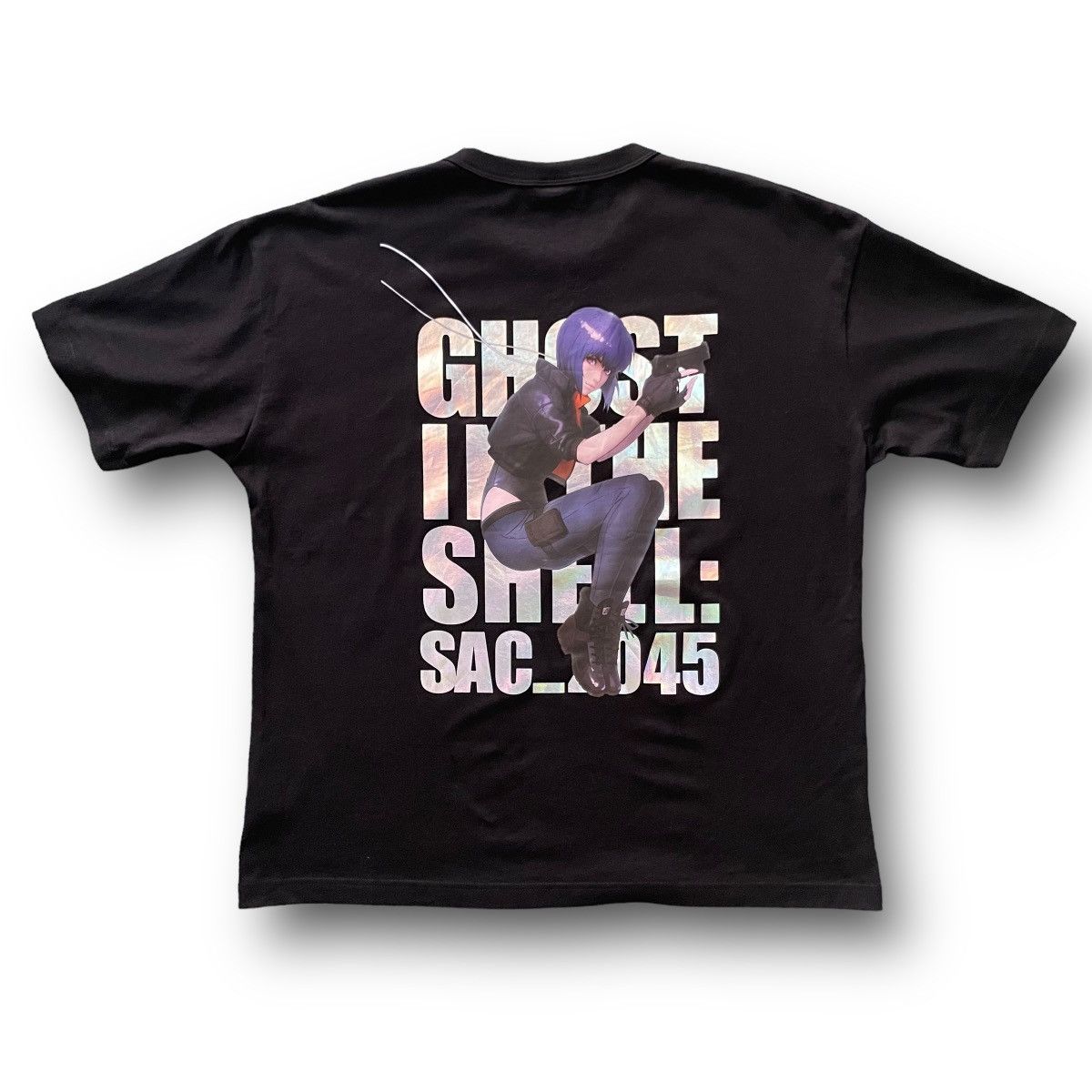 Japanese Brand Ghost In The Shell Holographic Tee Hoodie, Sweatshirt | FlexRushtees.com