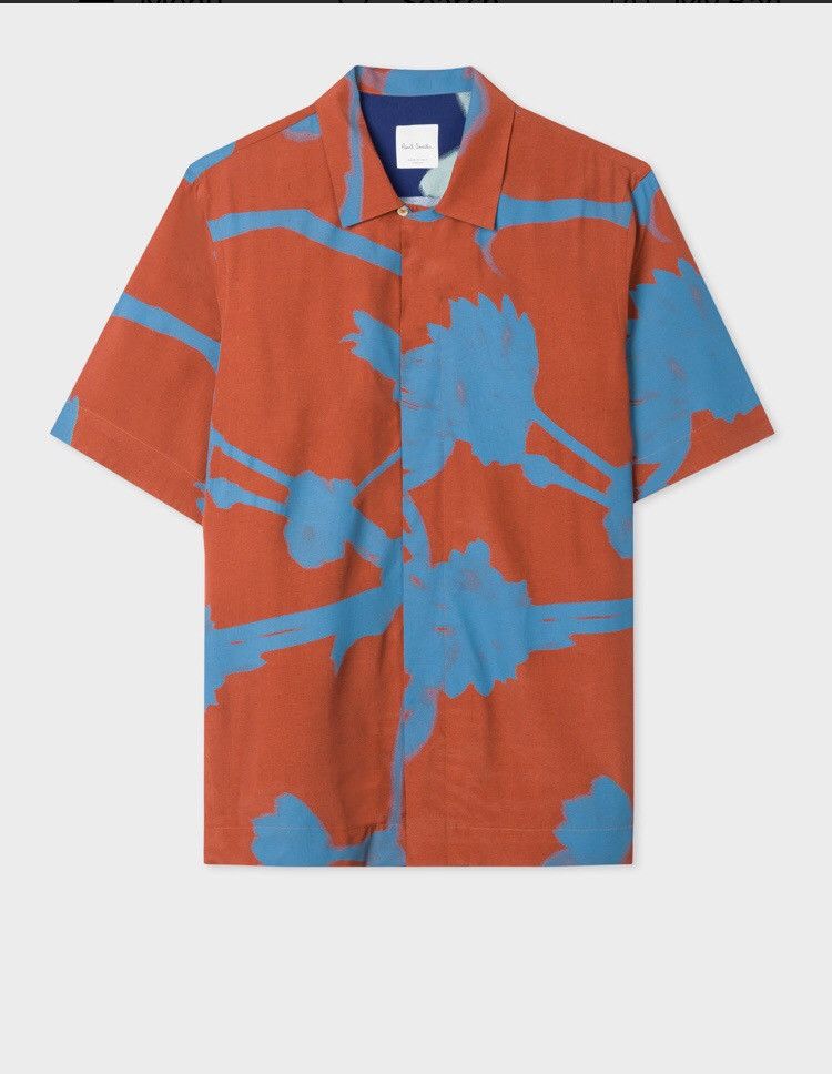 Smith Paul Smith Floral Print Summer Shirt Viscose Shadow Flower Hoodie, Sweatshirt | AU16VibeMintTees.com