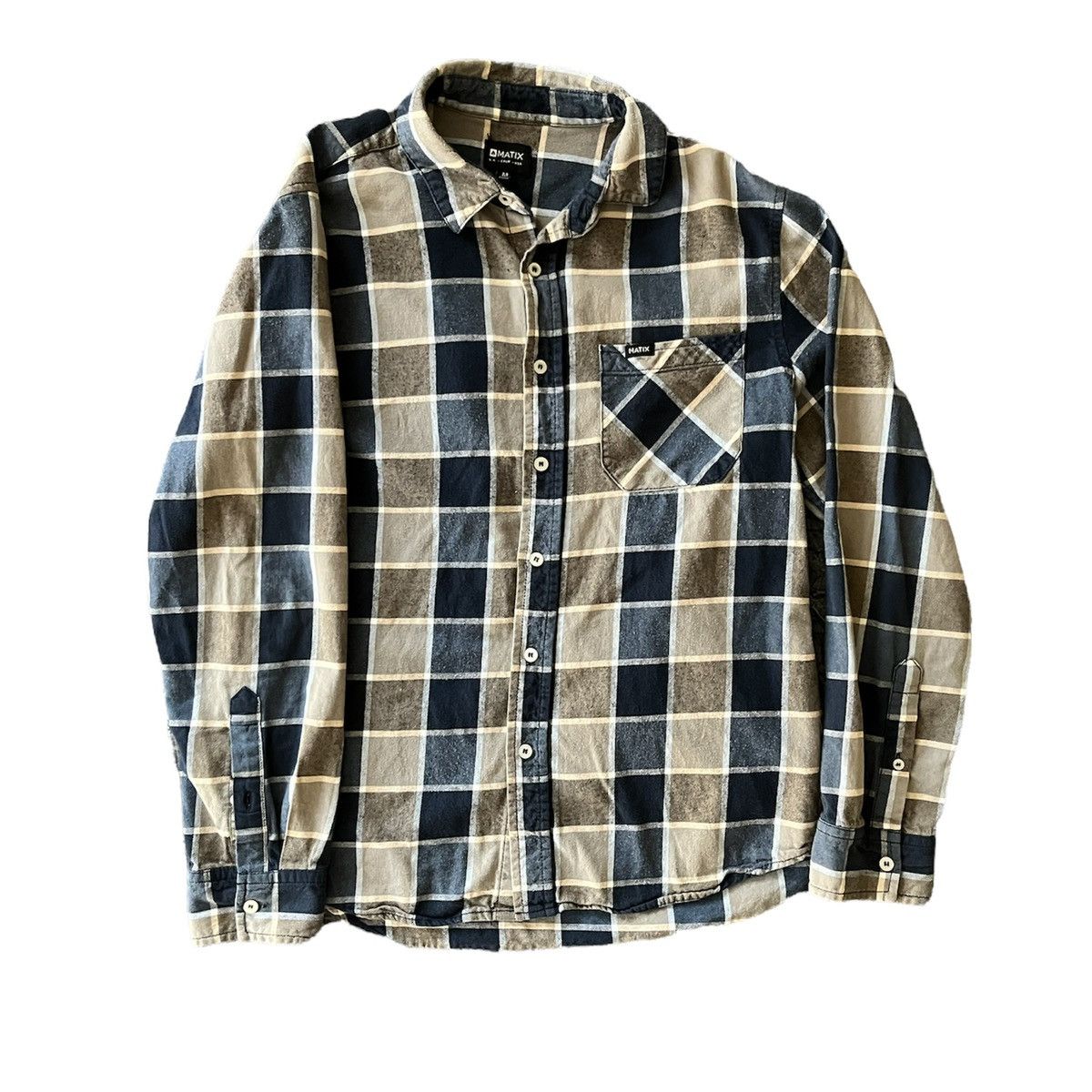 Matix Navy Green Flannel
