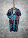 Barcelona Custo Barcelona 100 Viscose Tunic With Abstract Print