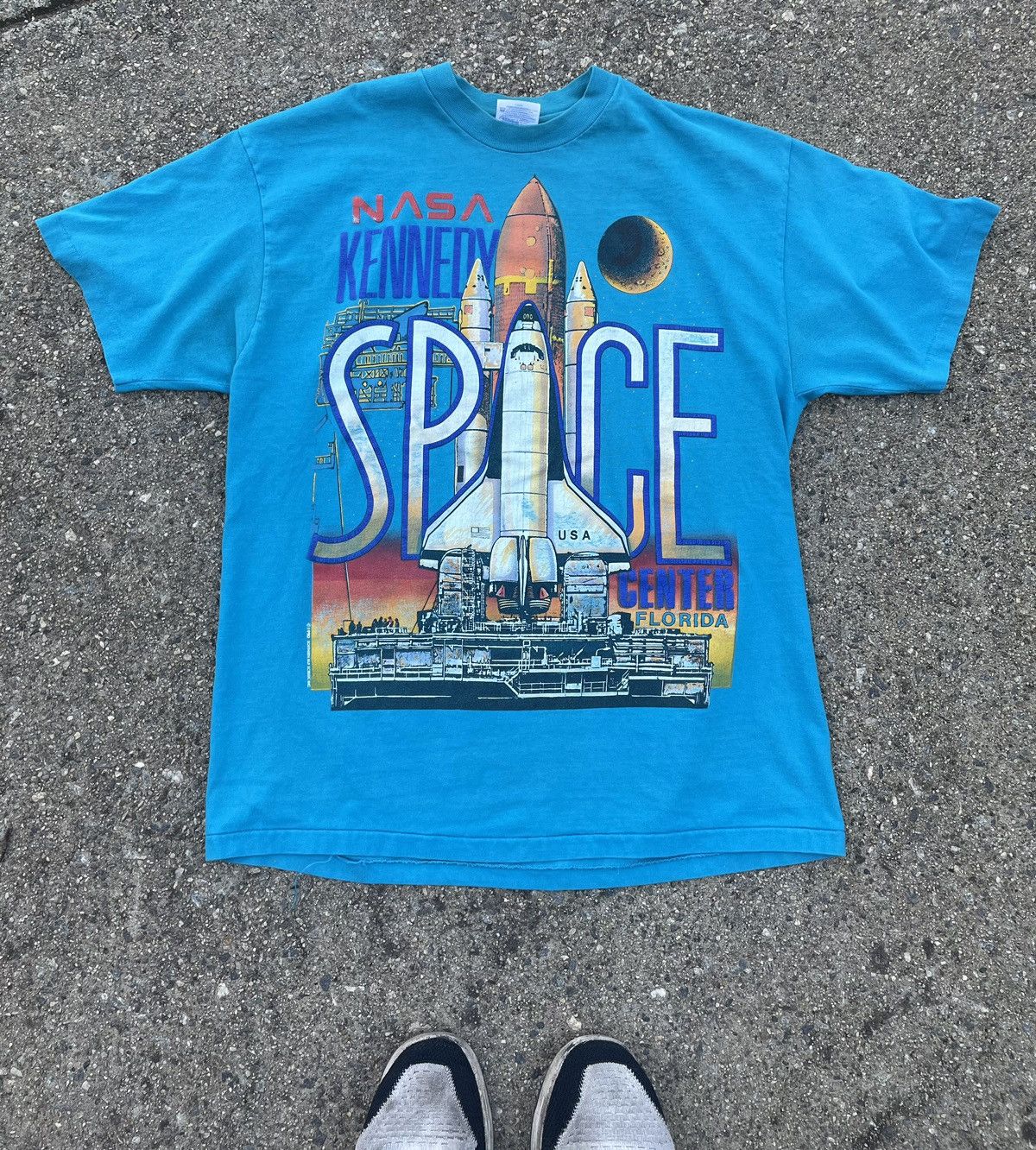 Vintage Nasa Space Center Aop T Shirt 90s