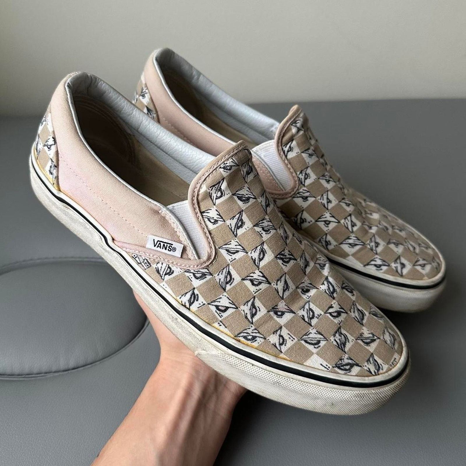 Vans Custom Matty Boy Inspired 99 Eyes Checkered Slip On Vans