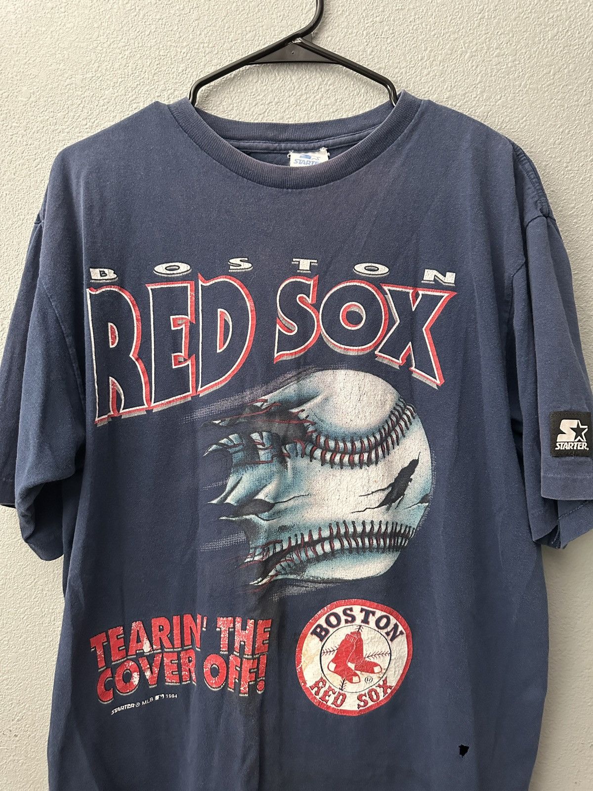 Starter X Vintage Boston Red Sox 1994 Starter Vintage Tee Hoodie, Sweatshirt | FlexRushtees.com