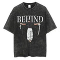 Anime Graphic Print Jujutsu Kaisen Washed T Shirt