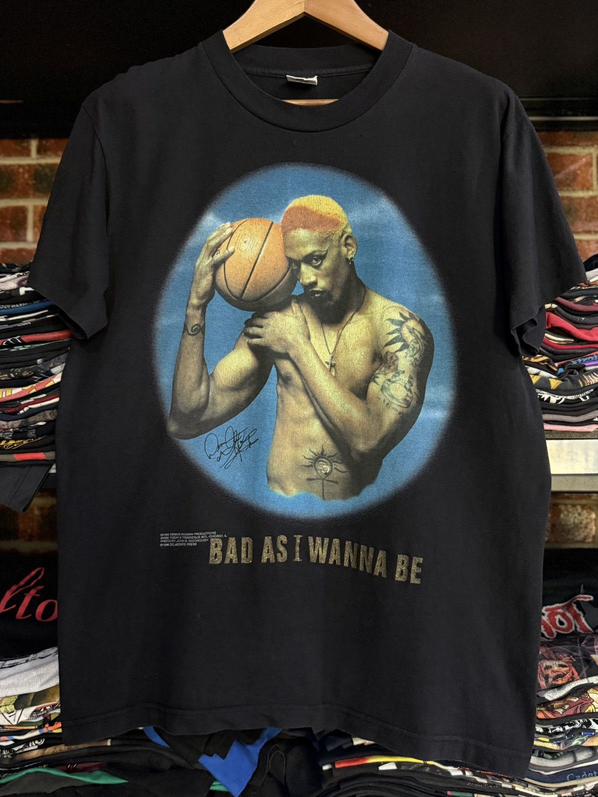 Nba Vintage 90s Dennis Rodman Bad As I Wanna Be Nba Faded Tee Hoodie, Sweatshirt | FlexRushtees.com