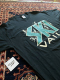 Vintage Extra Long Jerzees T Shirt Ski Print Navy