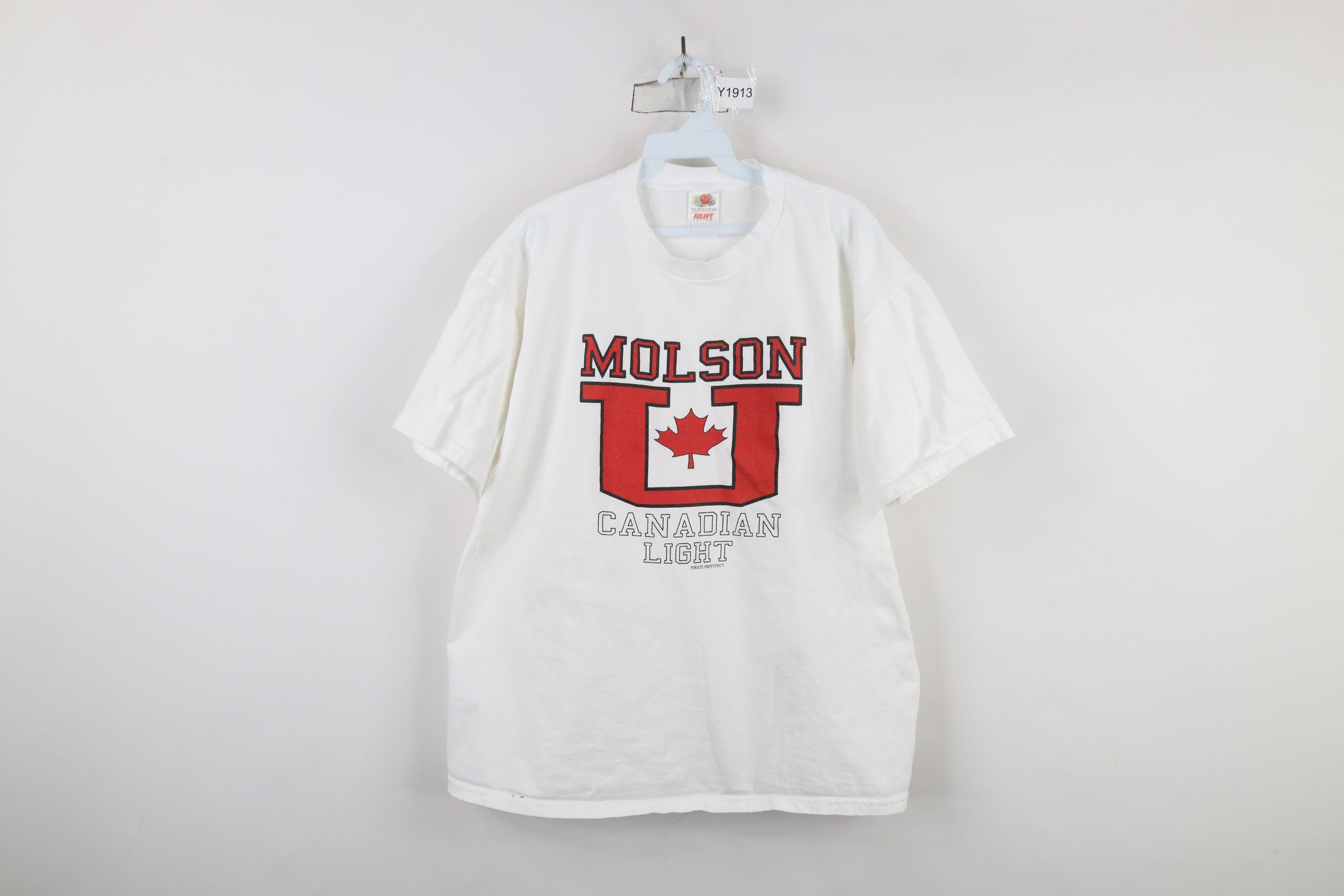 Vintage 90s Spell Out Molson U Canadian Light Beer T Shirt Hoodie, Sweatshirt | FlexRushtees.com