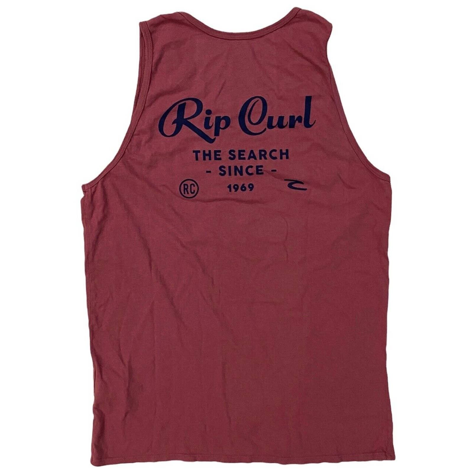 Curl Rip Curl Bv Twist Tank Top Tee T Shirt Rusty Mushroom