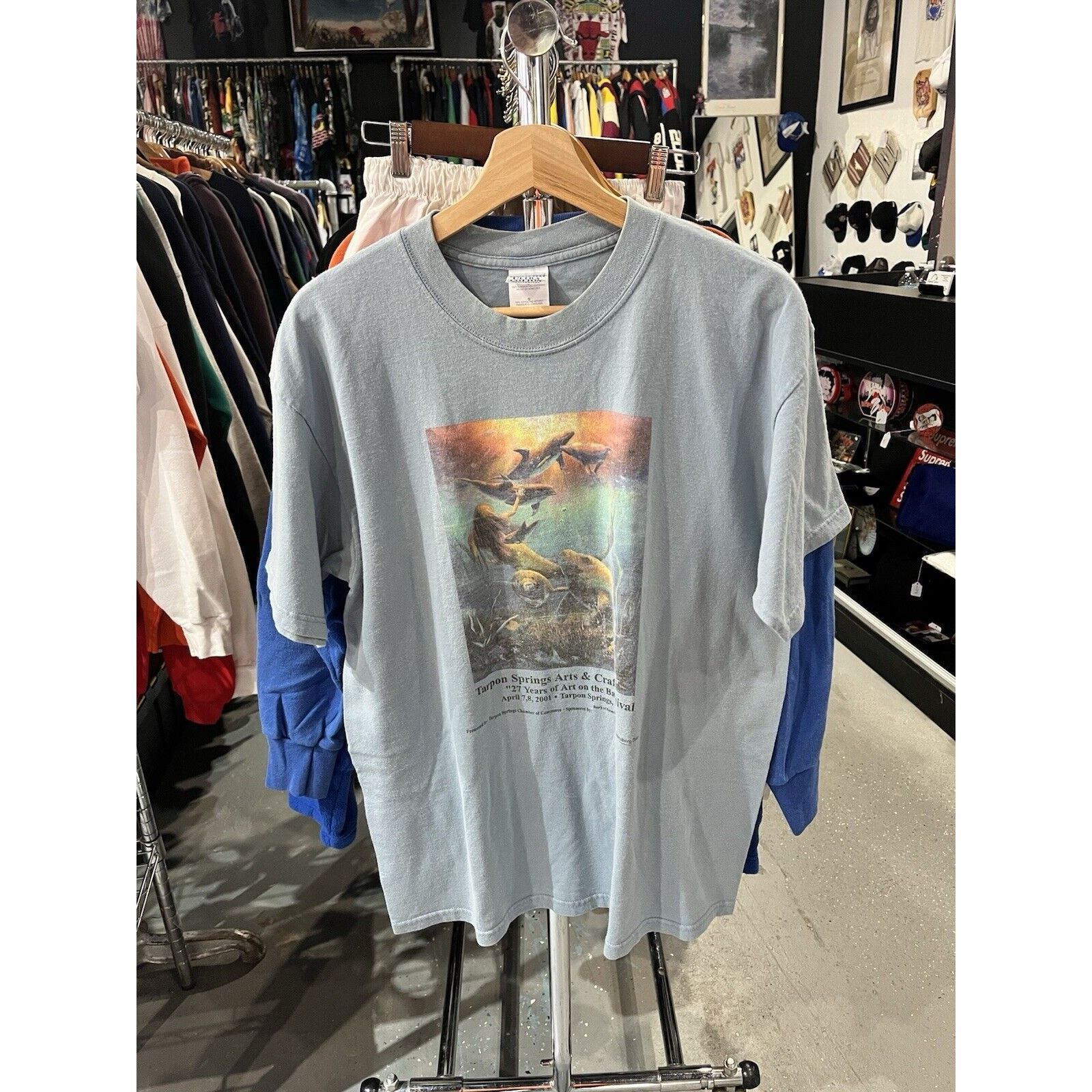 Gildan Tarpon Springs Fl Arts Crafts Fest Ocean Art T Shirt Large