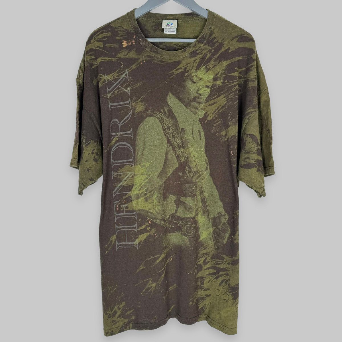 Liquid Blue Vintage Jimi Hendrix Liquid Blue Bleached Dyed Euro T Shirt Hoodie, Sweatshirt | FlexRushtees.com