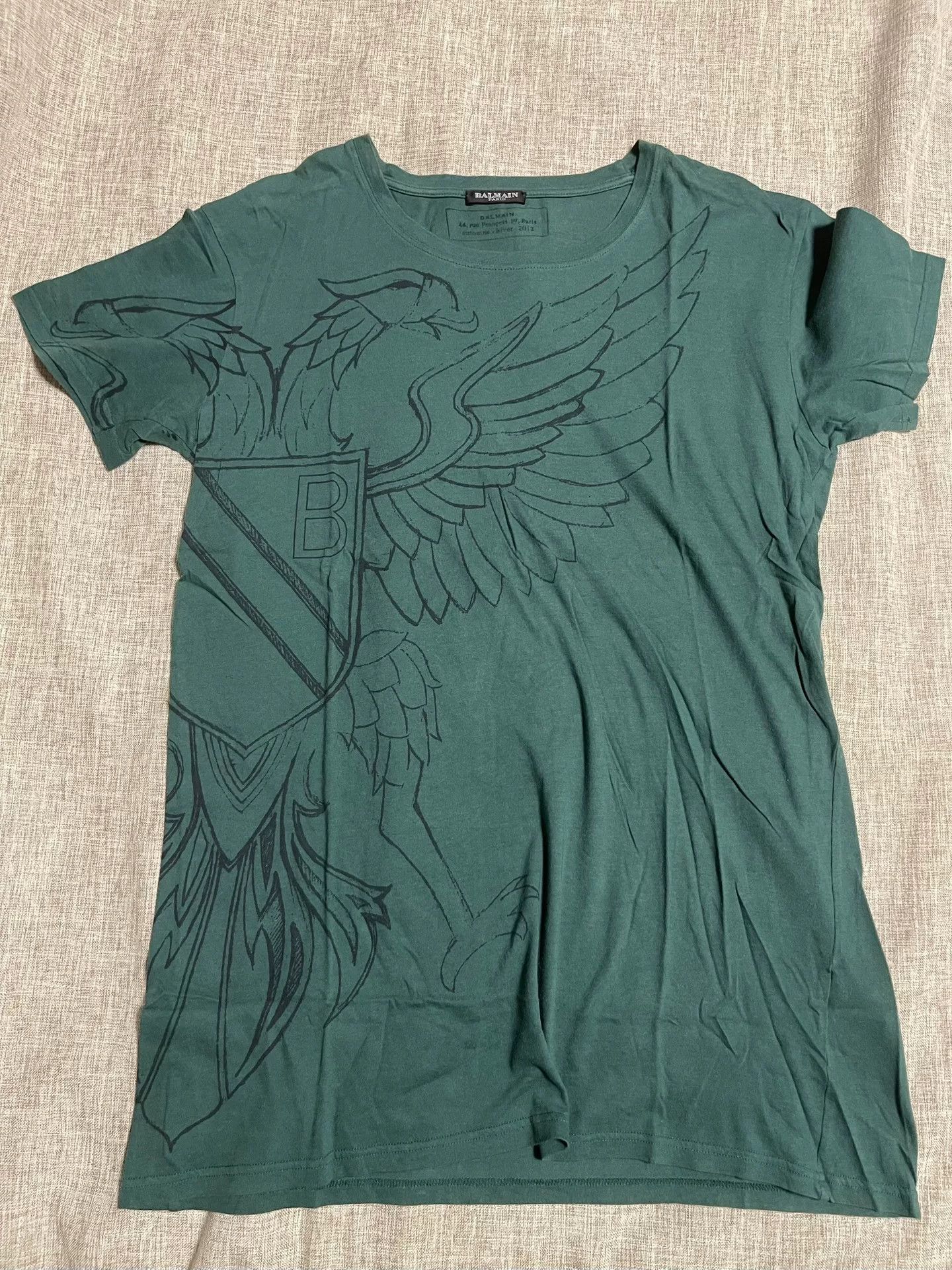 Balmain Double Headed Eagle Vintage T Shirt