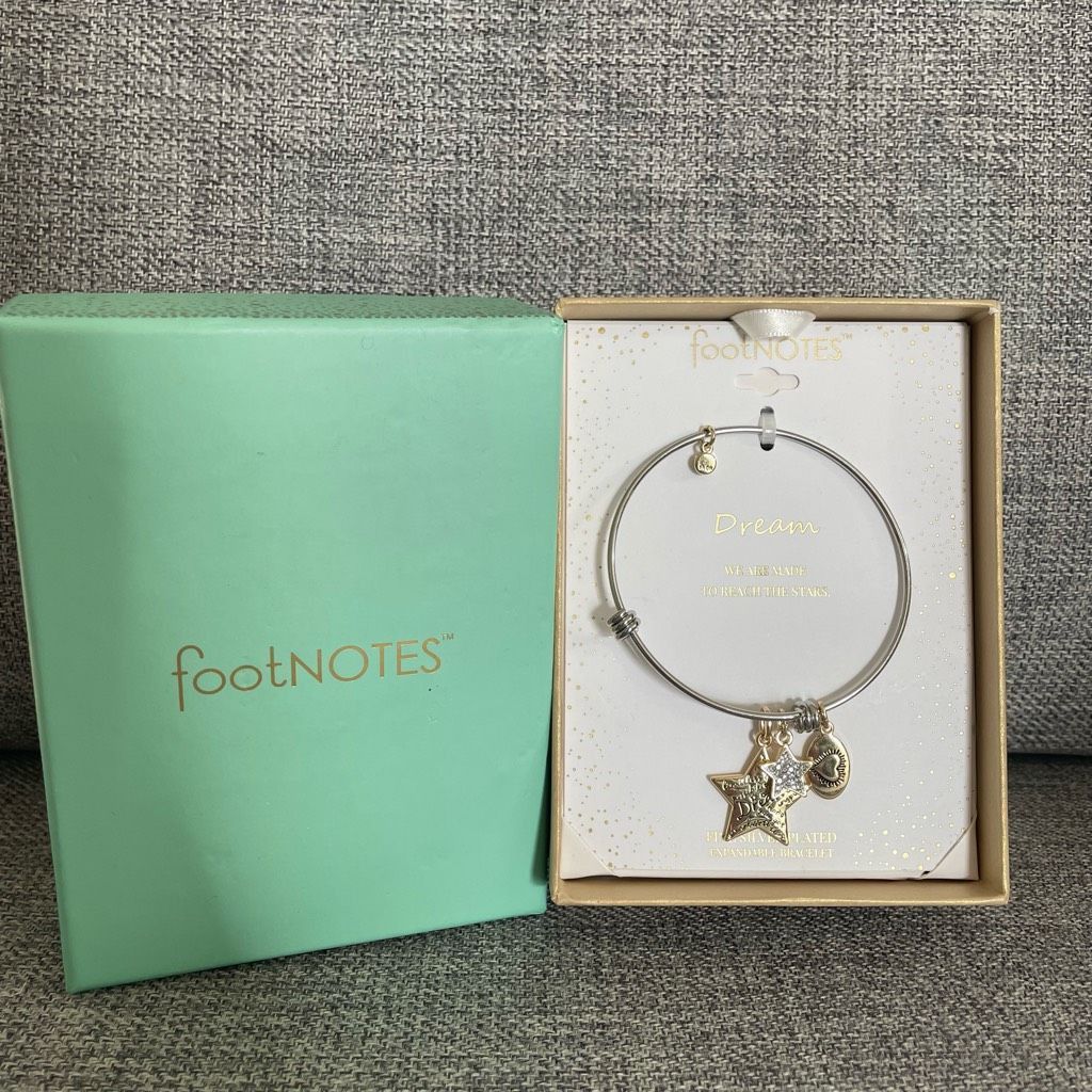 Other Nib New In Box Footnotes Dream Silver Plated Expandable Brac
