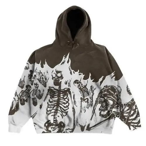 Vibe Designer Streetwear Skeleton Graphic Hoodie Punk Gothic
