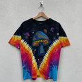 Vintage Shrooms Psychedelic Tie Dye Tee Shirt